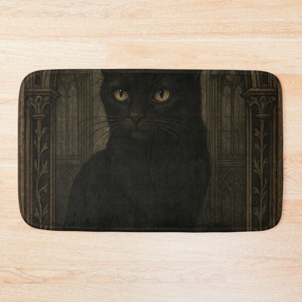 Item preview, Gothic-Inspired Black Cat Portrait designed and sold by h4sey.