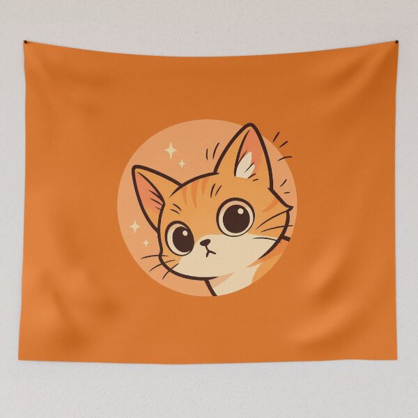 Item preview, Playful Cat Ear Peeking Art designed and sold by Yuliya Brush.