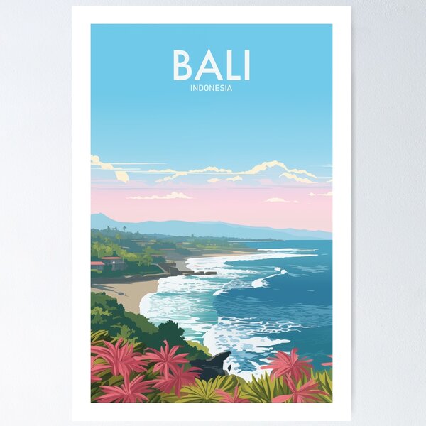 Item preview, BALI – TRAVEL POSTER designed and sold by MarkedArtPrints.