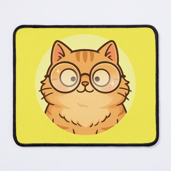 Item preview, Nerdy Cat Glasses Cute Art designed and sold by Yuliya Brush.