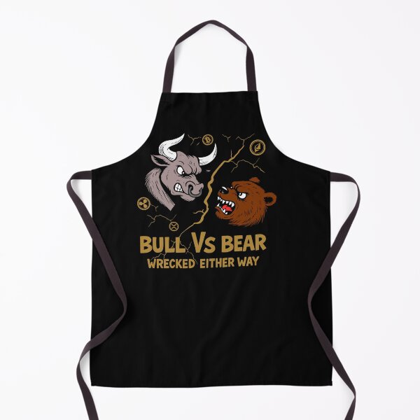 Item preview, Bull vs Bear – Crypto Fight Club Ink Black and White Design designed and sold by All DayTees.