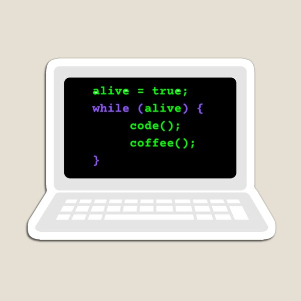 Item preview, while alive loop funny programmer code developer designed and sold by 88DesignStudio.