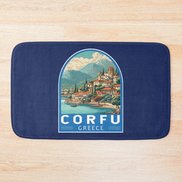 Item preview, Corfu Greece Travel Art Emblem designed and sold by KrisSidDesigns.