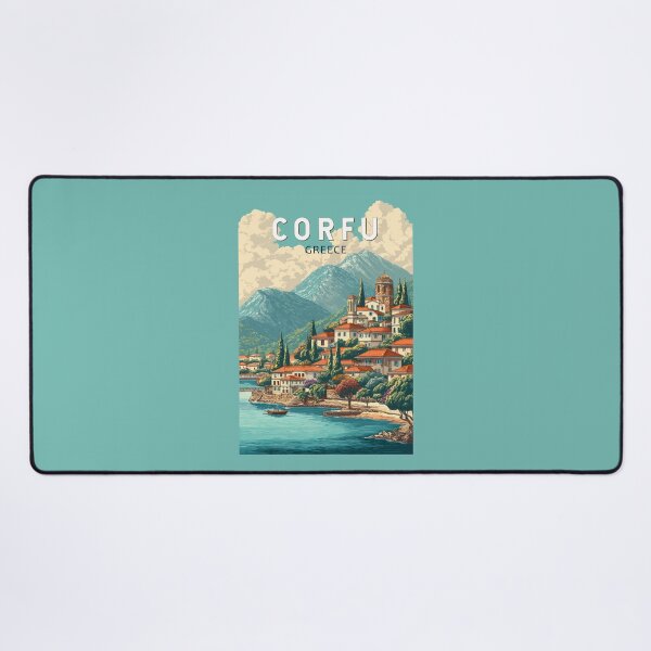 Item preview, Corfu Greece Illustration Travel Art Vintage designed and sold by KrisSidDesigns.