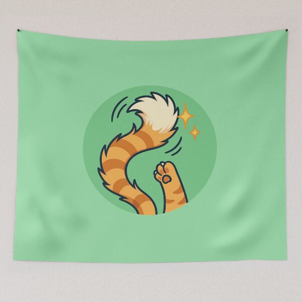 Item preview, Cat Tail Motion Cute Sticker designed and sold by Yuliya Brush.