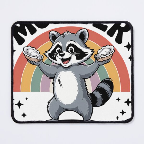 Item preview, Moister Than An Oyster Rainbow Raccoon designed and sold by blueyeeti.