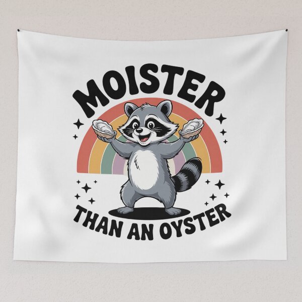 Item preview, Moister Than An Oyster Rainbow Raccoon designed and sold by blueyeeti.