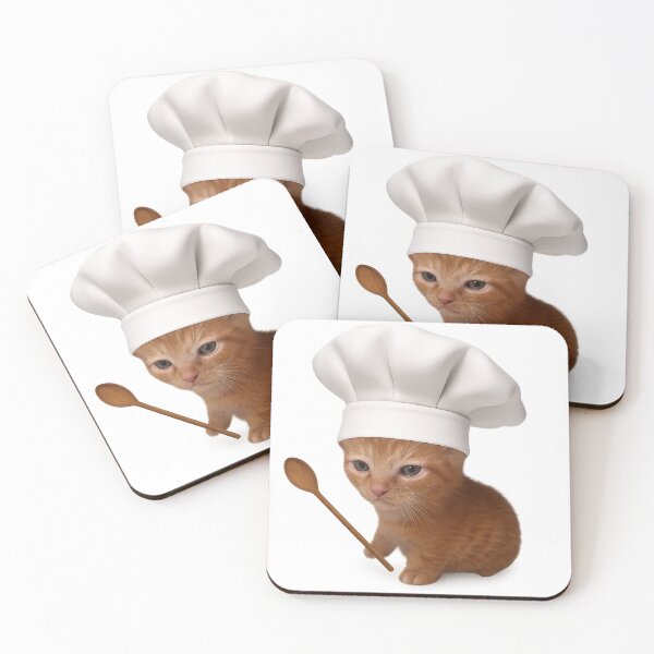 Item preview, Chef cat with chef's hat designed and sold by Kunst-Shirt.