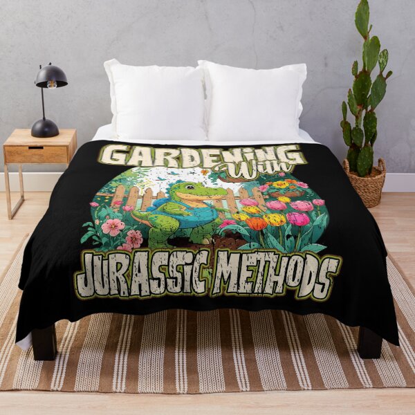 Item preview, GARDENING WITH JURASSIC METHODS happy gardening Dinosaur enjoying garden designed and sold by Jt41.