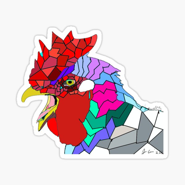 Item preview, Stained Glass Rooster designed and sold by RoydonRoadTees.