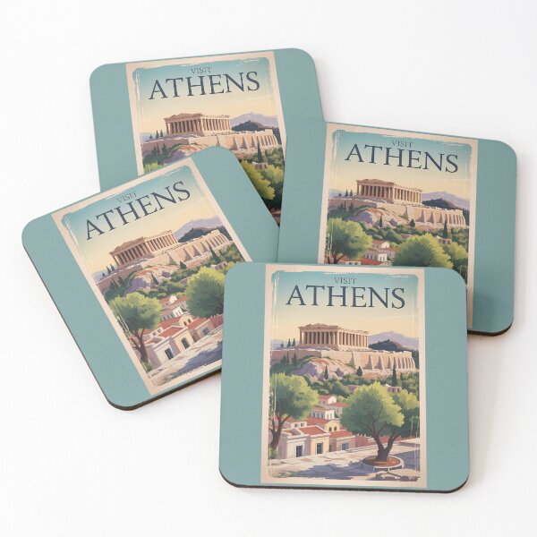 Item preview, Athens Greece Illustration Travel Art Vintage designed and sold by KrisSidDesigns.
