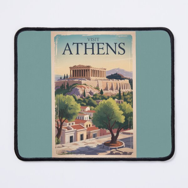 Item preview, Athens Greece Illustration Travel Art Vintage designed and sold by KrisSidDesigns.