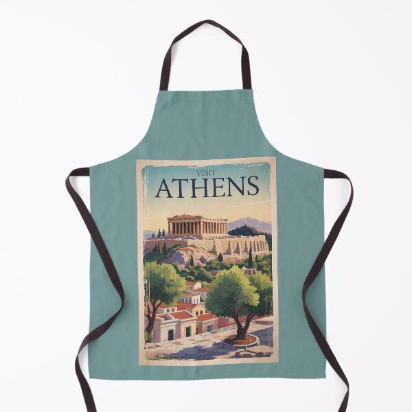 Item preview, Athens Greece Illustration Travel Art Vintage designed and sold by KrisSidDesigns.