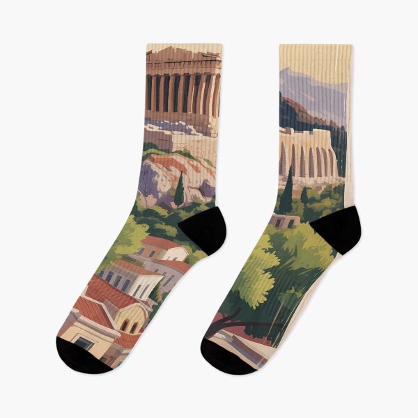 Item preview, Athens Greece Illustration Travel Art Vintage designed and sold by KrisSidDesigns.