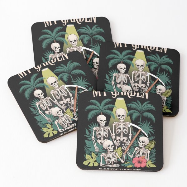 Item preview, My Garden Enemies Funny Gardening Goth Skeleton Gardener designed and sold by blueyeeti.