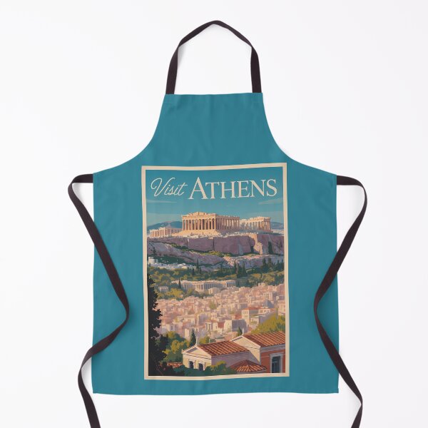 Item preview, Athens Greece Parthenon Travel Art Vintage designed and sold by KrisSidDesigns.