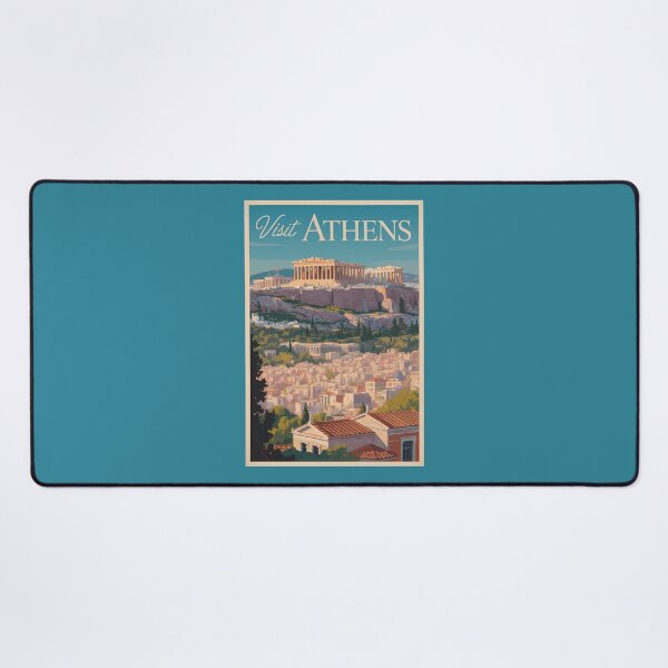Item preview, Athens Greece Parthenon Travel Art Vintage designed and sold by KrisSidDesigns.