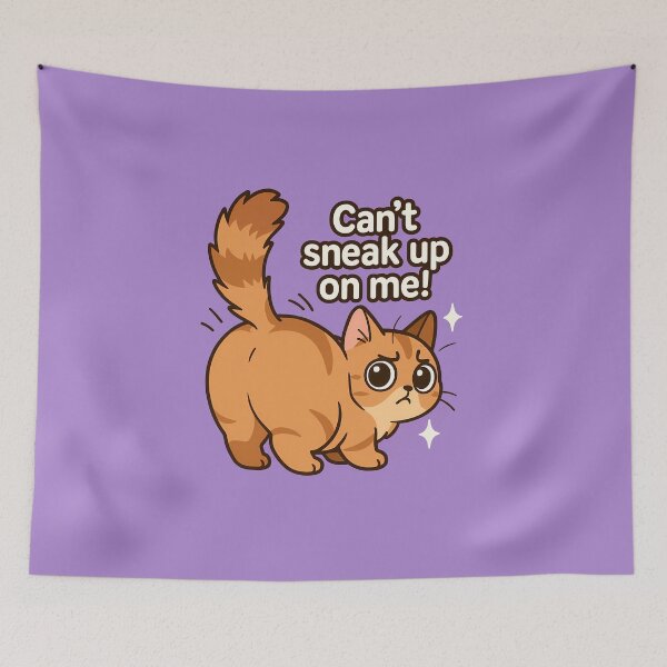 Item preview, Sneaky Look Cat Funny Sticker designed and sold by Yuliya Brush.