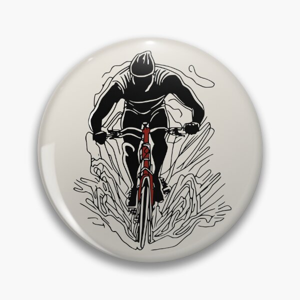 Item preview, Cyclist Abstact Line Art Mountain Bike Splash Cycling designed and sold by TackyTime.