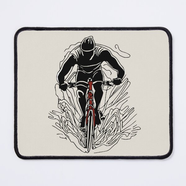 Item preview, Cyclist Abstact Line Art Mountain Bike Splash Cycling designed and sold by TackyTime.