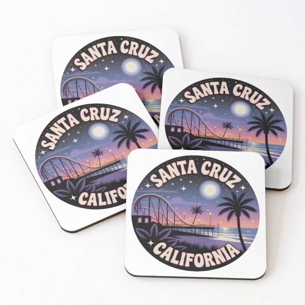 Item preview,  Santa Cruz California Night Circle Sticker designed and sold by Horizon Tales.