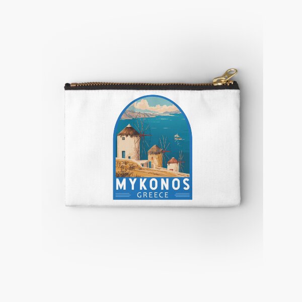 Item preview, Mykonos Greece Travel Art Emblem designed and sold by KrisSidDesigns.