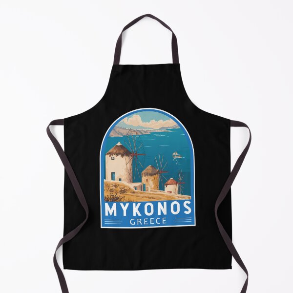 Item preview, Mykonos Greece Travel Art Emblem designed and sold by KrisSidDesigns.