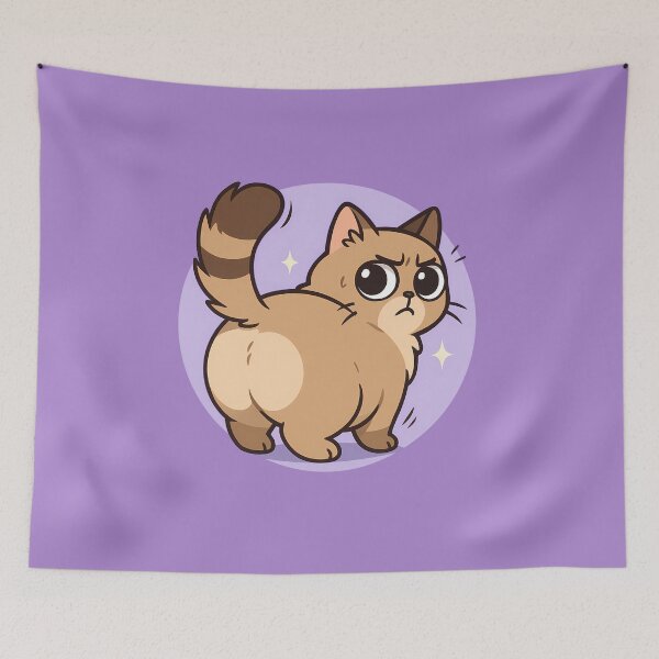 Item preview, Cute Cat Butt Kawaii Sticker designed and sold by Yuliya Brush.
