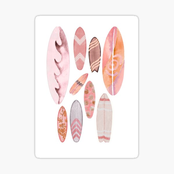 Item preview, Pink Surfboard Collage designed and sold by BayPrints.