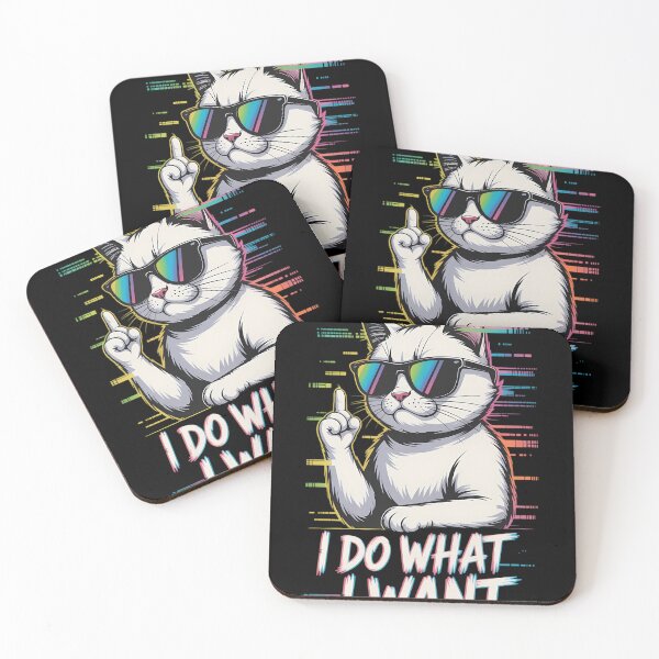 Item preview, Rebel Cat with Sunglasses I Do What I Want designed and sold by blueyeeti.