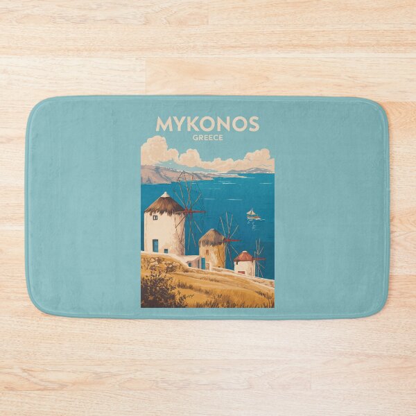 Item preview, Mykonos Greece Illustration Travel Art Vintage designed and sold by KrisSidDesigns.
