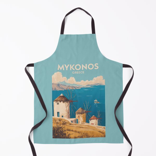 Item preview, Mykonos Greece Illustration Travel Art Vintage designed and sold by KrisSidDesigns.