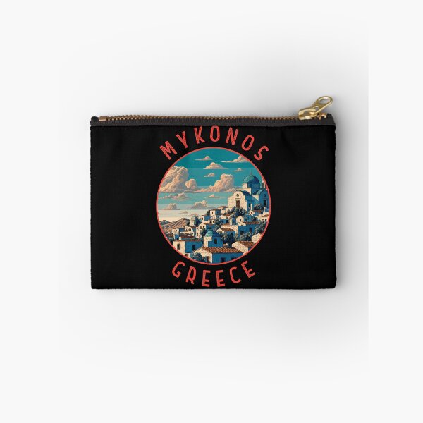 Item preview, Mykonos Greece Retro Distressed Circle designed and sold by KrisSidDesigns.
