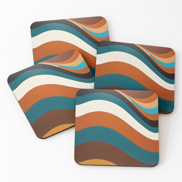 Item preview, Horizontal Fluid Wavy Pattern Burnt Sienna designed and sold by Prints and Lifestyle.