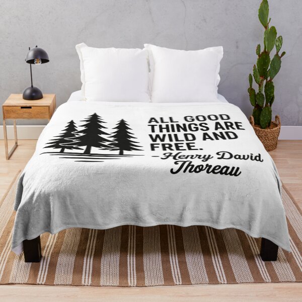 Item preview, All Good Things Are Wild and Free – Thoreau Quote Outdoor Adventure Design designed and sold by Free Soul Designs.