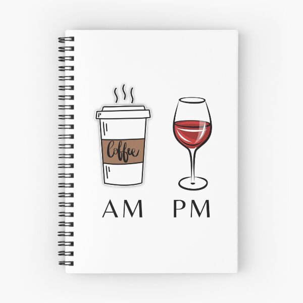 Item preview, AM PM - Coffee and Wine | Funny Design designed and sold by LINE-WEAR.