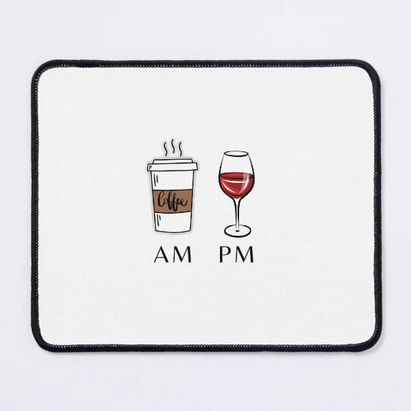 Item preview, AM PM - Coffee and Wine | Funny Design designed and sold by LINE-WEAR.