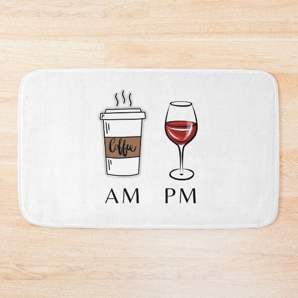 Item preview, AM PM - Coffee and Wine | Funny Design designed and sold by LINE-WEAR.