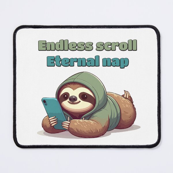 Item preview, Hoodie Sloth Scrolling Phone designed and sold by Tong4130.
