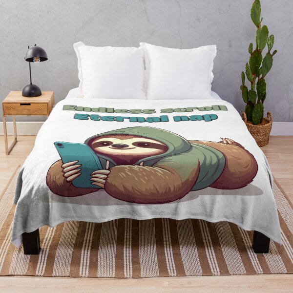 Item preview, Hoodie Sloth Scrolling Phone designed and sold by Tong4130.