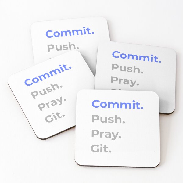 Item preview, commit push pray git version control funny IT designed and sold by 88DesignStudio.