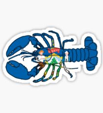 Maine Lobster w/ State Flag Sticker