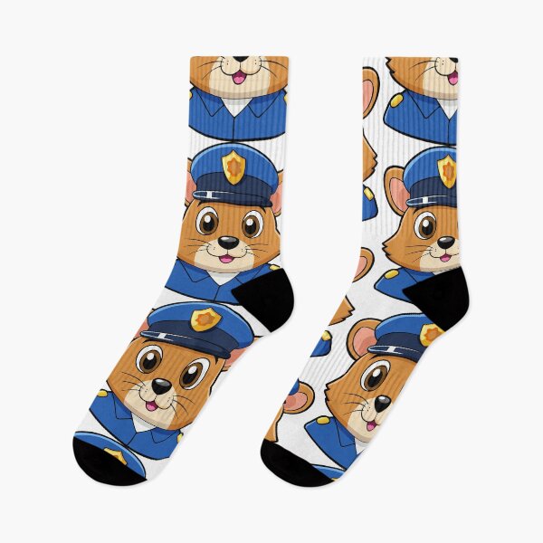 Item preview, Cartoon Police Hamster in Blue Uniform. designed and sold by GregorySmithRed.