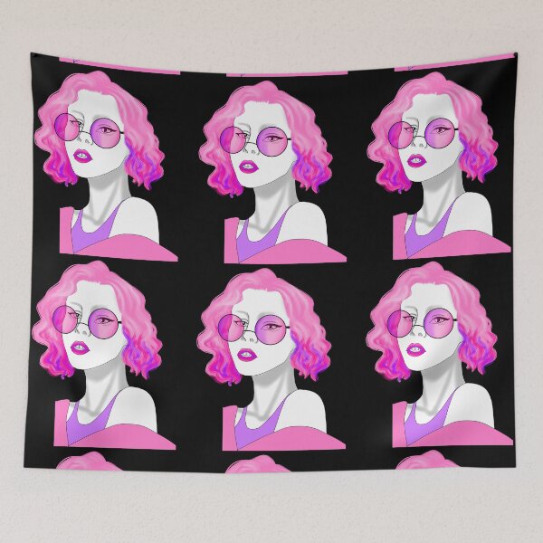 Item preview, Portrait of a stylish young woman with glasses and creative hair styling designed and sold by katecheerycake.