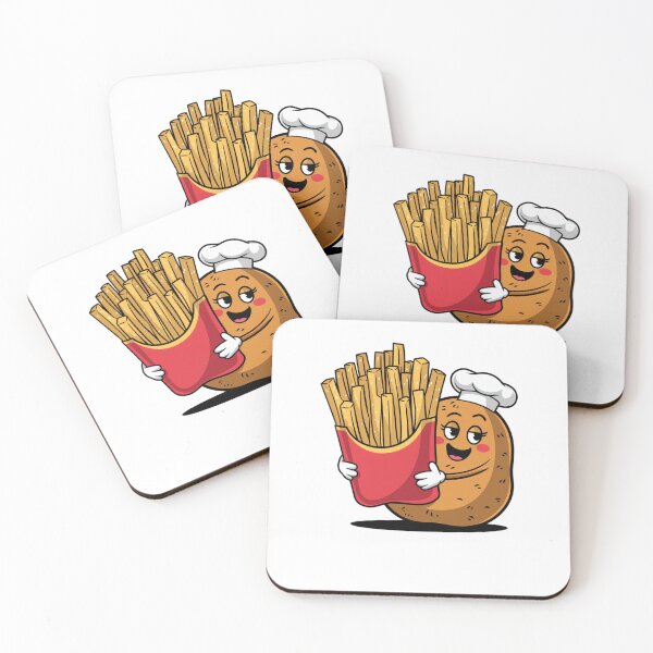 Item preview, Modern Trendy Funny French fries and potato designed and sold by SOUFIANE1991.