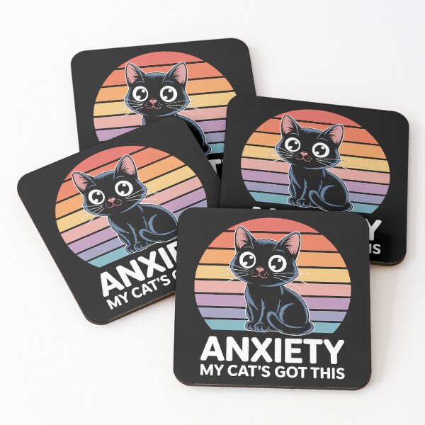 Item preview, Anxiety Funny Cute Kitten Cat Lovers Positive designed and sold by CookWorldLaughs.