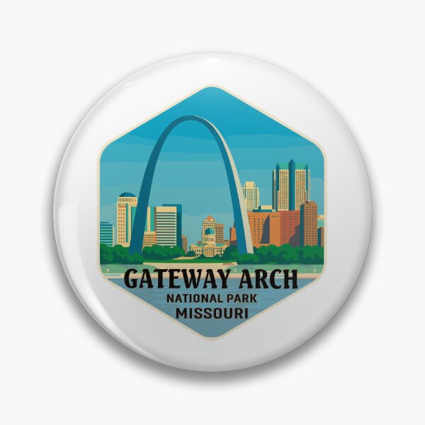 Item preview, Gateway Arch National Park Retro Sticker designed and sold by Ismeal Von.