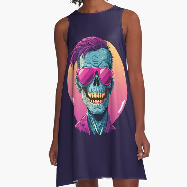 Item preview, Neon Zombie | 80s Retro Horror Zombie designed and sold by Oh, the HORROR!.
