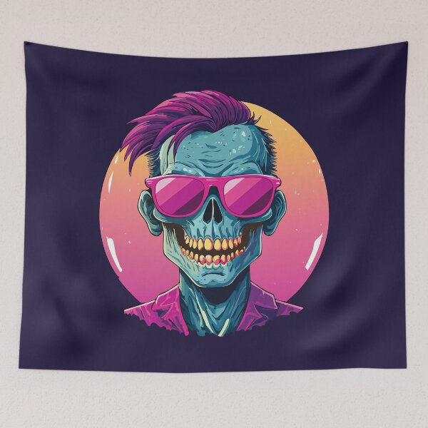 Item preview, Neon Zombie | 80s Retro Horror Zombie designed and sold by Oh, the HORROR!.