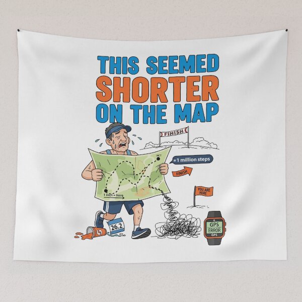 Item preview, This Seemed Shorter on the Map designed and sold by Amir Faysal.